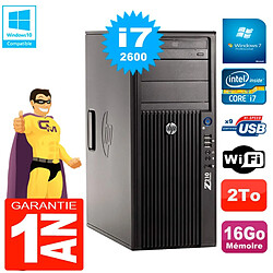 PC HP WorkStation Z210 Tour Core i7-2600 RAM 16Go 2To Graveur DVD Wifi W7 - Occasion