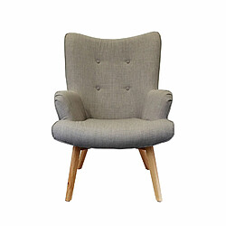 The Home Deco Factory Fauteuil de salon scandi Helsinki - Gris