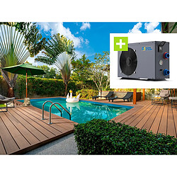 Habitat Et Jardin Piscine bois rectangle Panama - 6.20 x 4.10 x 1.45 m + Pompe à chaleur - Puissance 6.1 kW