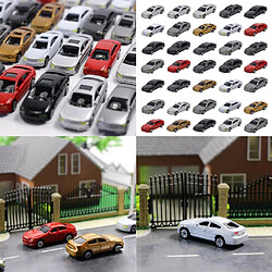 50pcs Modèles de Voiture avec L'Échelle 1:75 HO pour Bâtiment Train Décor