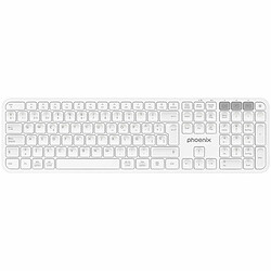 Clavier Bluetooth Phoenix K300 Blanc Espagnol Qwerty