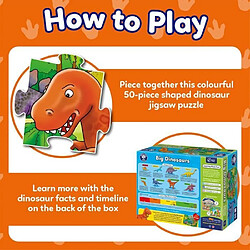 Acheter No Name Puzzle Les dinosaures - ORCHARD - 50 pieces - Développe la coordination et les compétences observationnelles