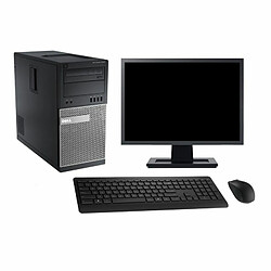 PC Tour Dell 9020 Ecran 22" Intel i7-4790 RAM 16Go Disque 250Go Windows 10 Wifi - Occasion