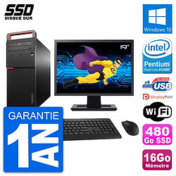 PC Tour Lenovo M700 Ecran 19" Intel G4400 RAM 16Go SSD 480Go Windows 10 Wifi · Occasion 