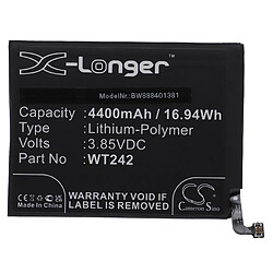 vhbw Batterie remplacement pour Nokia WT242 pour smartphone (4?400mAh, 3,85V, Li-polymère) 