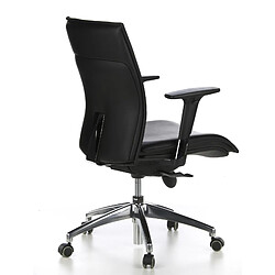 Siège de bureau / Fauteuil de direction MURANO 10, cuir noir hjh OFFICE pas cher