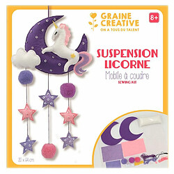 Graines Creatives Je fabrique mon mobile bébé - Licorne coffret DIY 