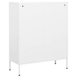 Avis vidaXL Armoire de rangement Blanc 80x35x101,5 cm Acier