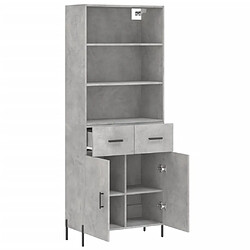 Acheter Maison Chic Buffet,Meuble de Rangement,commode pour salon,Cuisine Gris béton 69,5x34x180 cm Bois d'ingénierie -MN39041