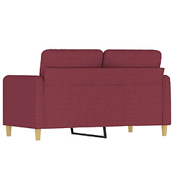 Acheter vidaXL Canapé à 2 places Rouge bordeaux 120 cm Tissu