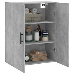 Maison Chic Armoire murale,Meuble de Rangement pour salon,cuisine gris béton 69,5x34x90 cm -MN55676 pas cher