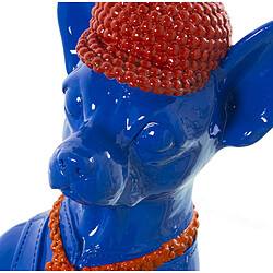 Acheter Figurine Décorative Alexandra House Living Bleu Orange Plastique Chien Cravate 13 x 16 x 30 cm