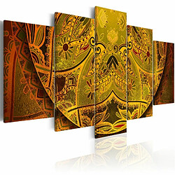 Paris Prix Tableau Imprimé Mandala : Force D'or 50 x 100 cm 