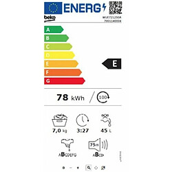 Lave-linge hublot BEKO WUE7212S0A Gris pas cher