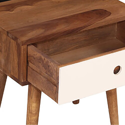 Avis vidaXL Table de chevet Bois massif de Sesham 45 x 30 x 45 cm