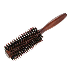 Poignée en bois nylon soins des cheveux brosse ronde anti perte de cheveux coiffant twilled buisson rond en bois