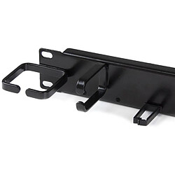 StarTech.com Panneau de gestion de câbles horizontal 1U 19"" pour rack - Guide pour câbles avec grands anneaux