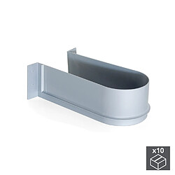 Lot de 10 Courbe sous-éviers pour tiroir de salle de bain gris EMUCA - 3051621 