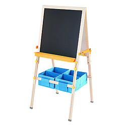 Tableau évolutif chevalet enfant en bois multifonction 3 en 1 avec rangement bleu fille garçon mixte Teamson Kids TK-FB028G 