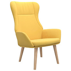 Maison Chic Chaise de relaxation | Fauteuil relax Jaune moutarde Tissu -GKD62510