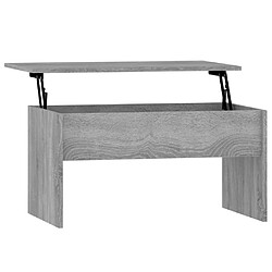 vidaXL Table basse Sonoma gris 80x50,5x41,5 cm Bois d'ingénierie