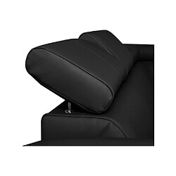 Acheter VENESETTI Canapé d'angle en cuir italien de luxe 5 places ASTRA, noir, angle droit