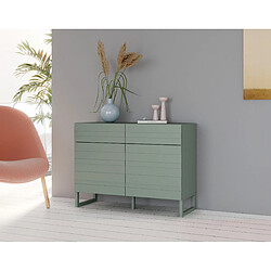 Bestmobilier Sofia - buffet bas - vert sauge mat - 110 cm