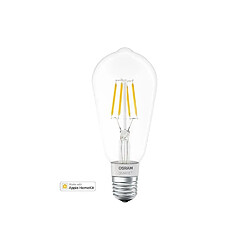 OSRAM Smart+ Ampoule LED a Filament Connectée - E27 Edison - Dimmable Blanc Chaud 5,5W (50W) - Compatible Bluetooth Apple Hom...