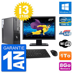 PC Fujitsu E500 DT Ecran 27" Intel i3-2100 RAM 8Go Disque 1To Windows 10 Wifi · Occasion 