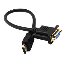 HDMI Mâle À VGA Femêlle Convertisseur Adaptateur Vidéo 3.5mm Câble AUX Pour Hdtv