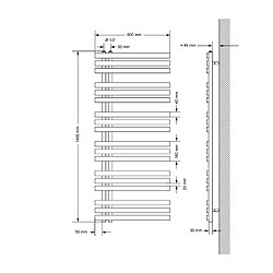 Acheter LuxeBath Iron EM Radiator Radiateur sèche-serviettes Radiateur de salle de bain anthracit