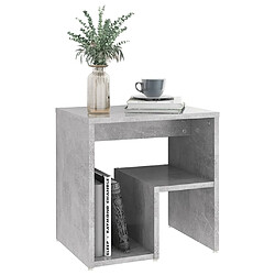 Maison Chic Table de chevet,Table de nuit,Table d'appoint pour salon Gris béton 40x30x40 cm Aggloméré -MN26384 pas cher