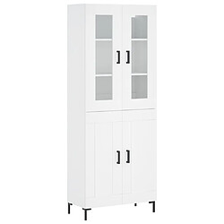 Maison Chic Buffet,Meuble de Rangement,commode pour salon,Cuisine Blanc 69,5x34x180 cm Bois d'ingénierie -MN14146