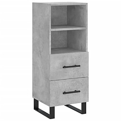 Acheter vidaXL Buffet haut Gris béton 34,5x34x180 cm Bois d'ingénierie