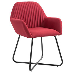 Maison Chic Lot de 2 Chaises à manger,Chaise pour cuisine,Solide Structure rouge bordeaux tissu -MN10291