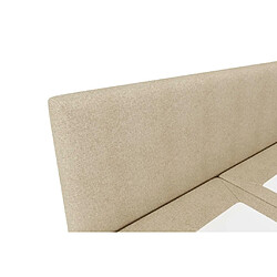 Acheter Vente-Unique Ensemble complet boxspring tête de lit + sommier + matelas + surmatelas - 160 x 200 cm - Tissu - Beige - ONAN de YSMÉE