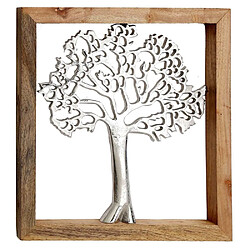 Sil Cadre en bois et aluminium Arbre de vie 37 cm. Cadre en bois et aluminium Arbre de vie 37 cm