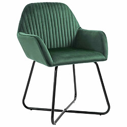 Maison Chic Lot de 2 Chaises à manger,Chaise pour cuisine,Solide Structure vert velours -MN99921