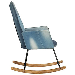 Avis Maison Chic Chaise à bascule | Fauteuil Relax, design moderne Denim Bleu Toile patchwork -GKD71054