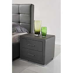 Avis Vivenla Chevet - table de nuit gris design en bois mdf L. 49 x P. 38 x H. 43,5 cm Collection Cullen