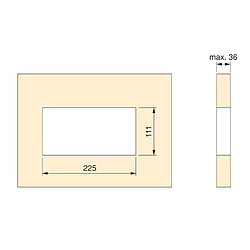 (1 Unite) Multi-connecteur de table, 2 USB + 1 HDMI + 2 prises EU, 265x120mm, Acier et aluminium, Blanc. 