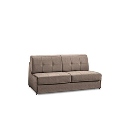 Inside 75 Canapé lit compact INTENSO 140cm convertible EXPRESS matelas 16cm tweed taupe sable