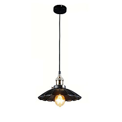 Stoex Suspension Vintage Industrielle Lampe de Plafonniers Lustre Retro avec Abat-jour E27 Noir