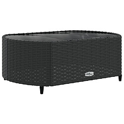 Avis vidaXL Salon de jardin 5 pcs avec coussins noir résine tressée