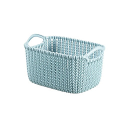 CURVER Paniere de rangement rectangulaire Knit 3 L tricot bleu