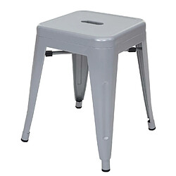 Avis Mendler 2x tabouret HWC-A73, tabouret en métal, design industriel, empilable ~ gris