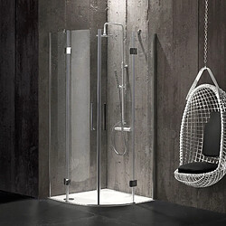 Kiamami Valentina CABINE DE DOUCHE ANGULAIRE 90X90 EN VERRE 6 MM SANS STRUCTURE | LONDON 