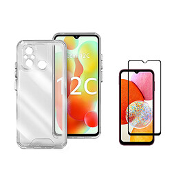 Kit Étui SuperProtectAnti-Shock + Film Verre Trempé de la Étui Complète 5D Phonecare pour Xiaomi Poco C55 - Transparent