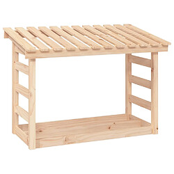 vidaXL Support pour bois de chauffage 108x64,5x78 cm Bois de pin