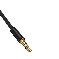 Sodial Cable audio Jack 3.5 MM a 3.5 MM Male a male Noir Cordon auxiliaire pour casque Cable audio stereo Pour telephone PC ordinateur